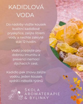 ✨ Kadidlová voda pro imunitu a klidné dýchání ✨ Kadidlová voda je jemný každodenní rituál, který podporuje imunitu a...